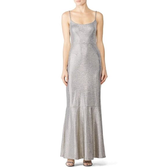 Hutch Dresses & Skirts - Hutch Cameron Gown in Silver 12 Womens Long Formal Maxi Dress